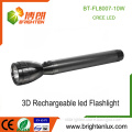 Factory Hot Sale 3*D Ni-cd Rechargeable Cell Used Aluminum Best Most Powerful 10w Cree led Heavy Duty Rechargeable Flashlight